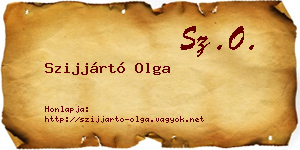 Szijjártó Olga névjegykártya