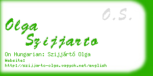 olga szijjarto business card